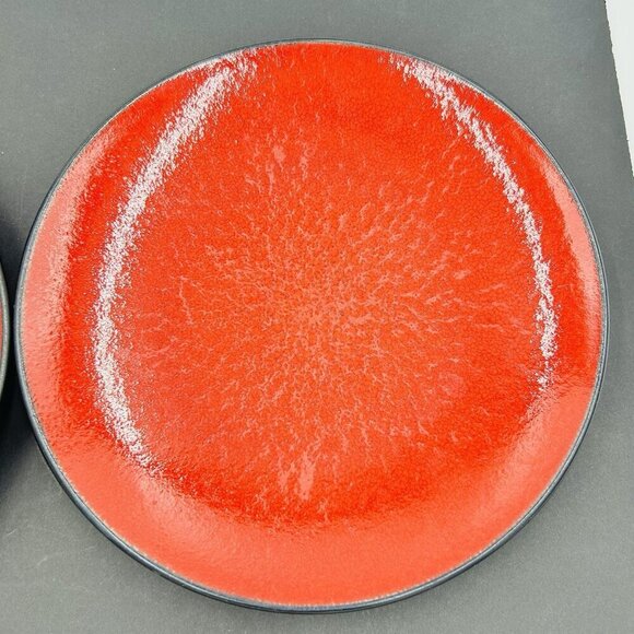 Target Home Red Black Solstice 9” Salad Plates Set of 2 - Picture 2 of 9